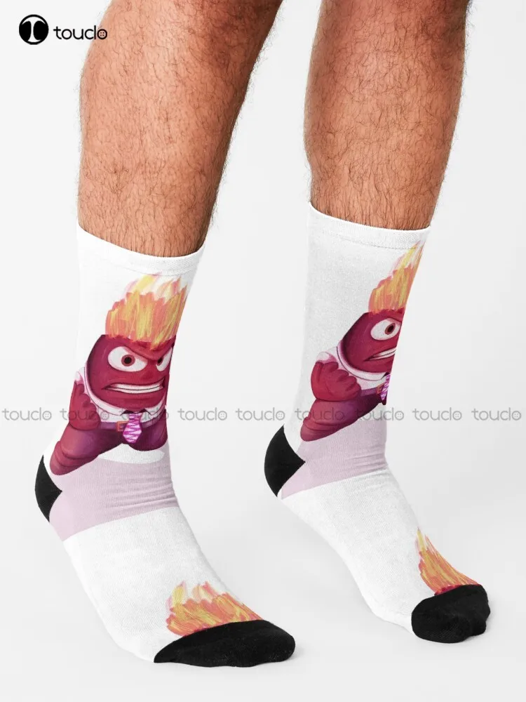 Inside Out/Anger Management  Socks Funny Socks For Men Unisex Adult Teen Youth Socks Personalized Custom 360° Digital Print