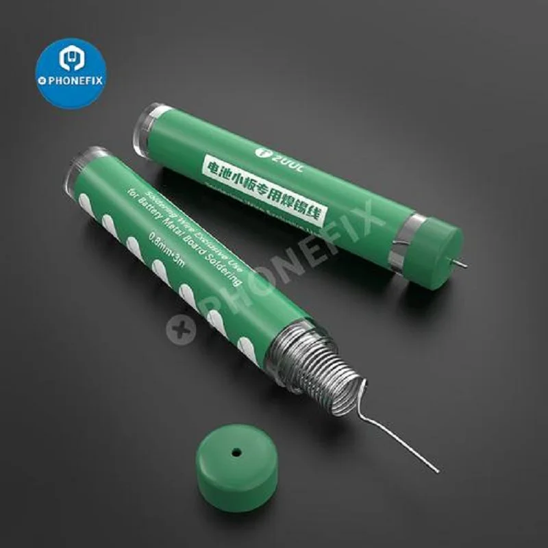 2UUL Special Soldering Wire 3M  0.8mm Solder Wick Wire for Phone Battery Metal Board Repair No Need Spot Welding Machine