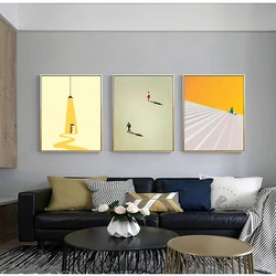 Humorous Posture Prints Wall Art Canvas Nordic Figure Living Room Painting Colorful Picture Home Decoration Unique Poster Decor