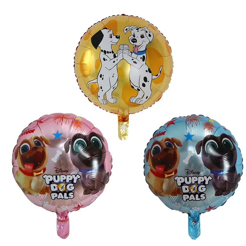 10pcs 18inch Cartoon Dogs Foil Helium Balloons Brothers Bingo and Rolly Birthday Theme Party Decoration Kids Toys Air Globos