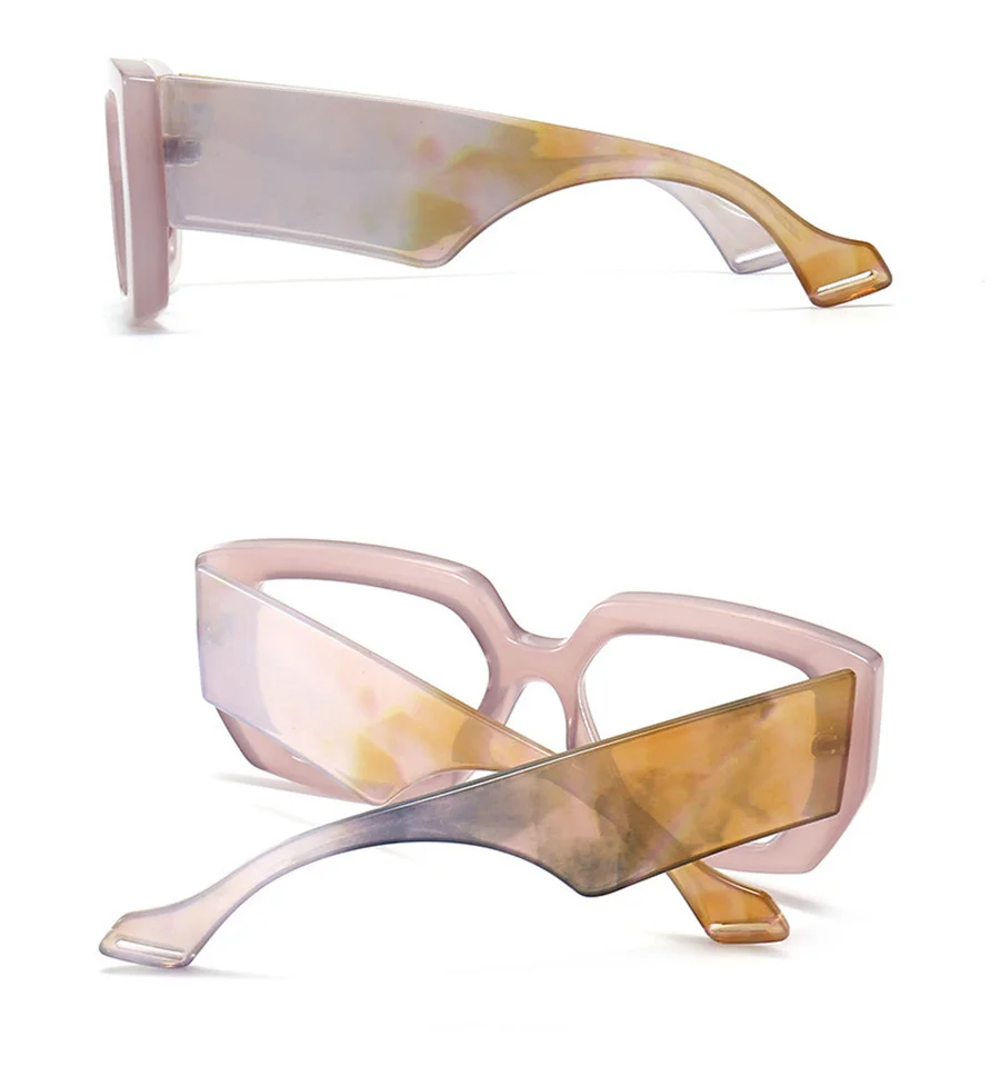 Neue Fashion Square Frauen Brille Rahmen Luxus Klar Anti-Blu-Ray Frühling Scharnier Breite Beine Brillen Männer Optische Polygon rahmen – Detail 14