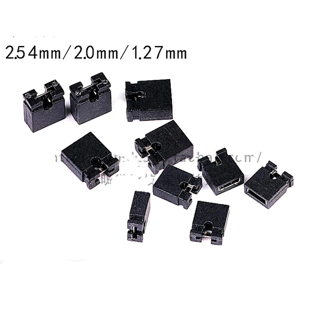 50-100PCS 1.27/2.0/2.54mm Jumper Cap 2.54   Shorting Connection Block Open/Closed