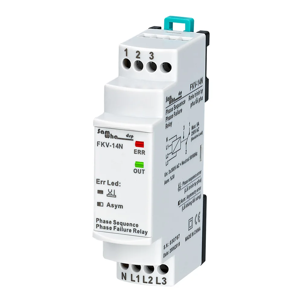 Samwha-Dsp FKV-14N 3*380VAC With Neutual Three-Phase Phase Failure, Phase Asymmetry(Fixed 30%),  Phase Sequence Relay