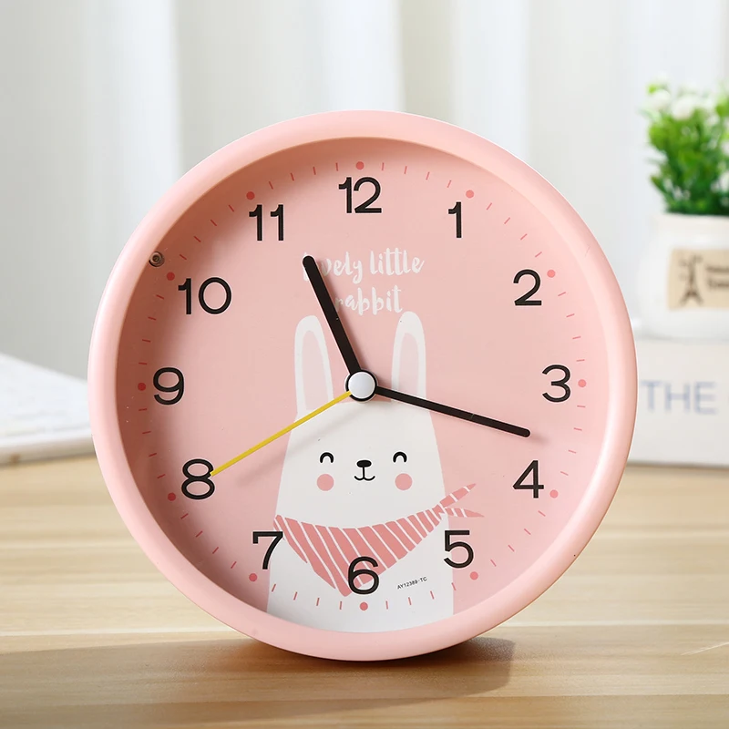 Student Cartoon Silent Bedroom Bedside Night Light Alarm Clock Mechanical Simple Modern Alarm Clock Living Room Homedecor II50NZ