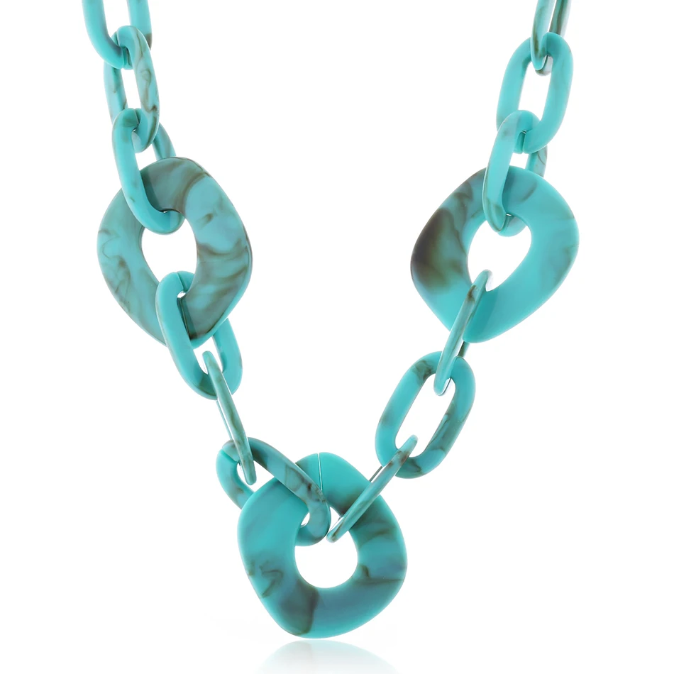 Match-Right Trendy Women Geometric Necklaces & Pendants Statement Necklace with Acrylic Pendant for Women Jewelry SP454