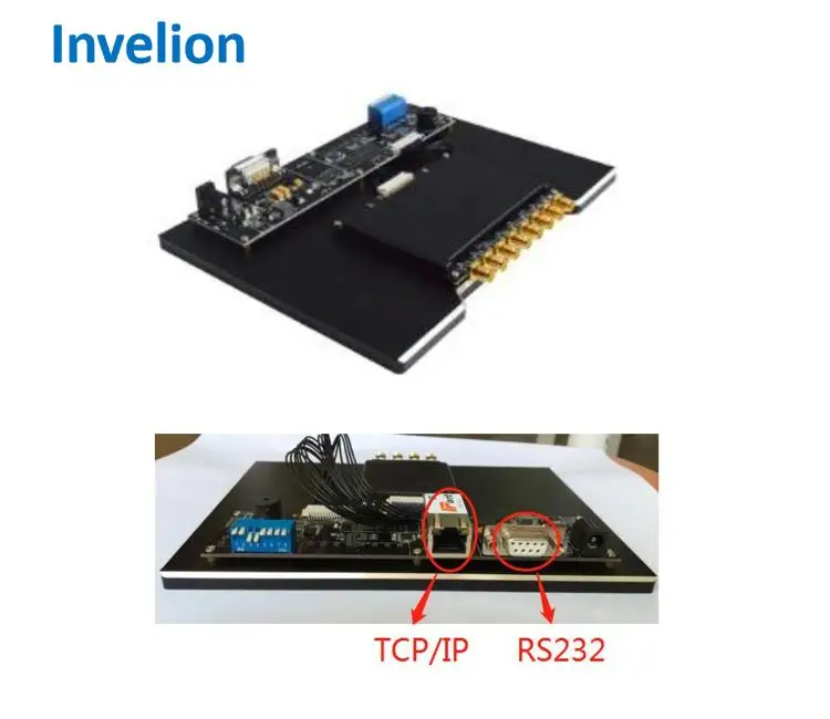 8ports impinj r2000 chip TCP/IP RS232 interface with development board uhf rfid module reader for rfid sports race timing system