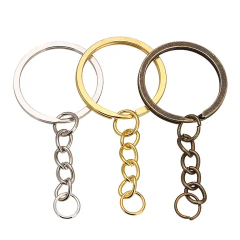 Bronze Rhodium Gold Keychain Rings louleur
