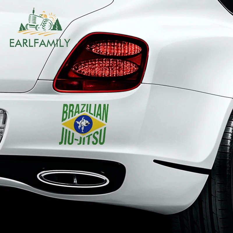 EARLFAMILY 13cm x 11.7cm for Brazilian Jiu Jitsu Car Stickers Waterproof Personality Decals Scratch-Proof Simple Vinyl Car Wrap