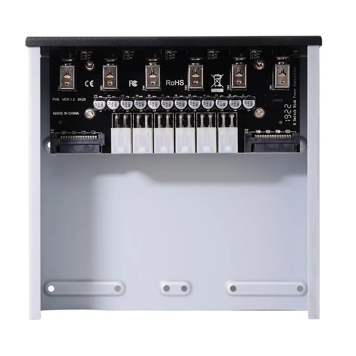 Cablecc Hard Disk 6 Ports Control System Intelligent Control Management System HDD SSD Power Switch with 5.25 CD-ROM Bay