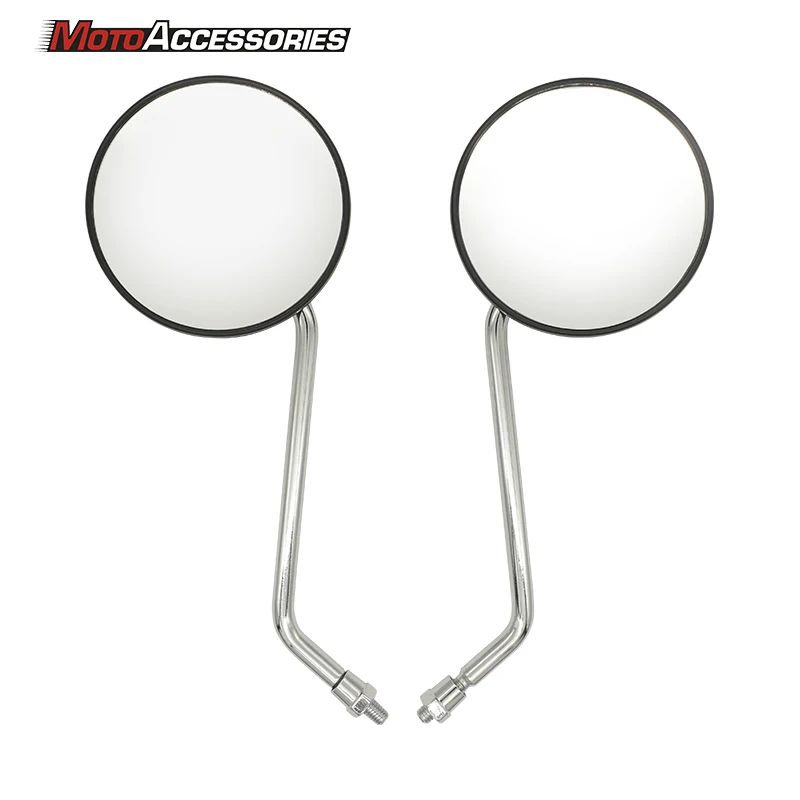 

8mm Universal 2PCS/ Pair Motorcycle Mirrors Round Shape Rearview Side Mirrors For Yamaha