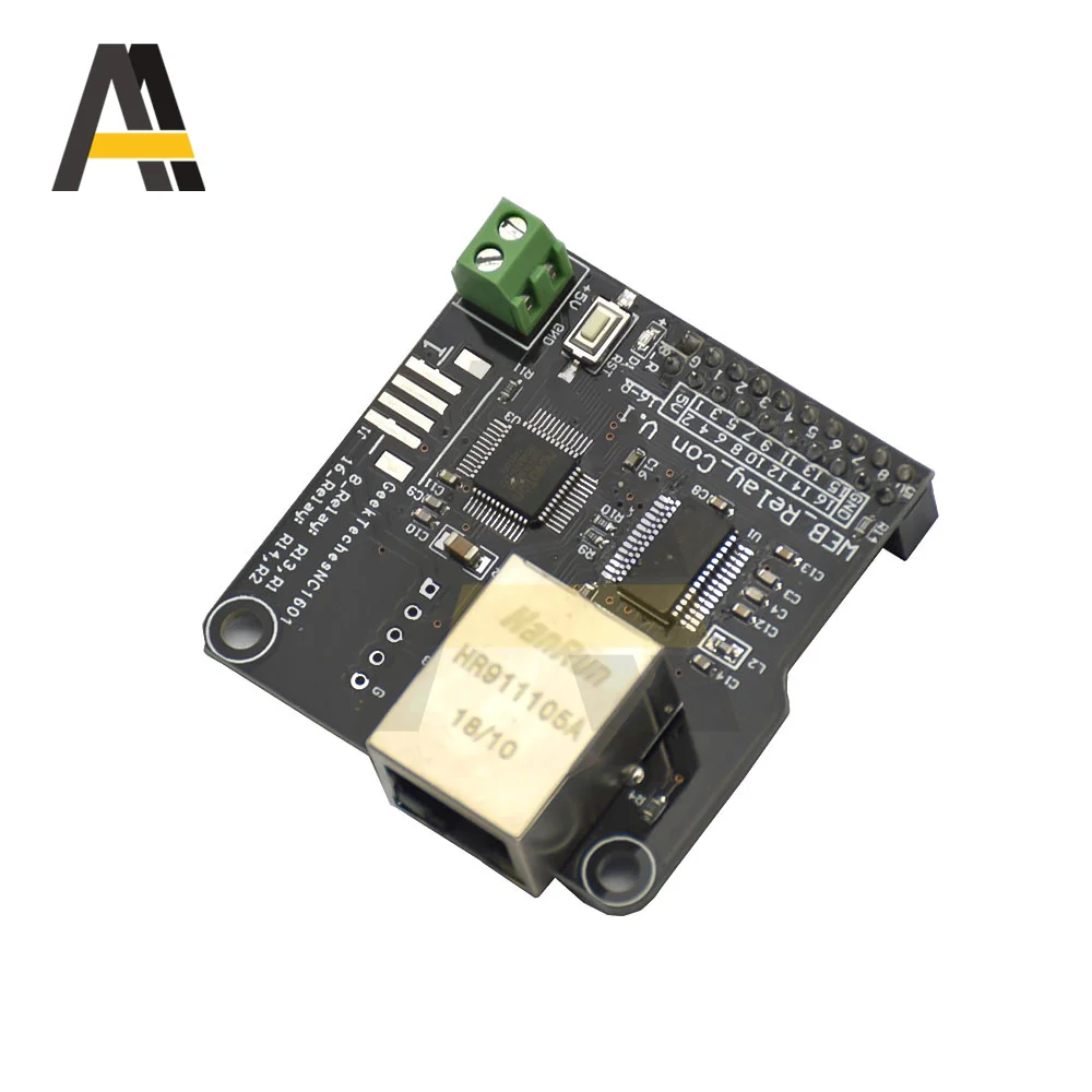 16 Channels RJ45 Relay Ethernet Control Module LAN WAN WEB Server Ethernet Controller Module Board For Home Automation