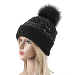 Pom Pom Beanies Windproof Design Winter Hats For Women Warm Knitted Skullies Beanies Hat New Fashion bonnet femme hiver 2020