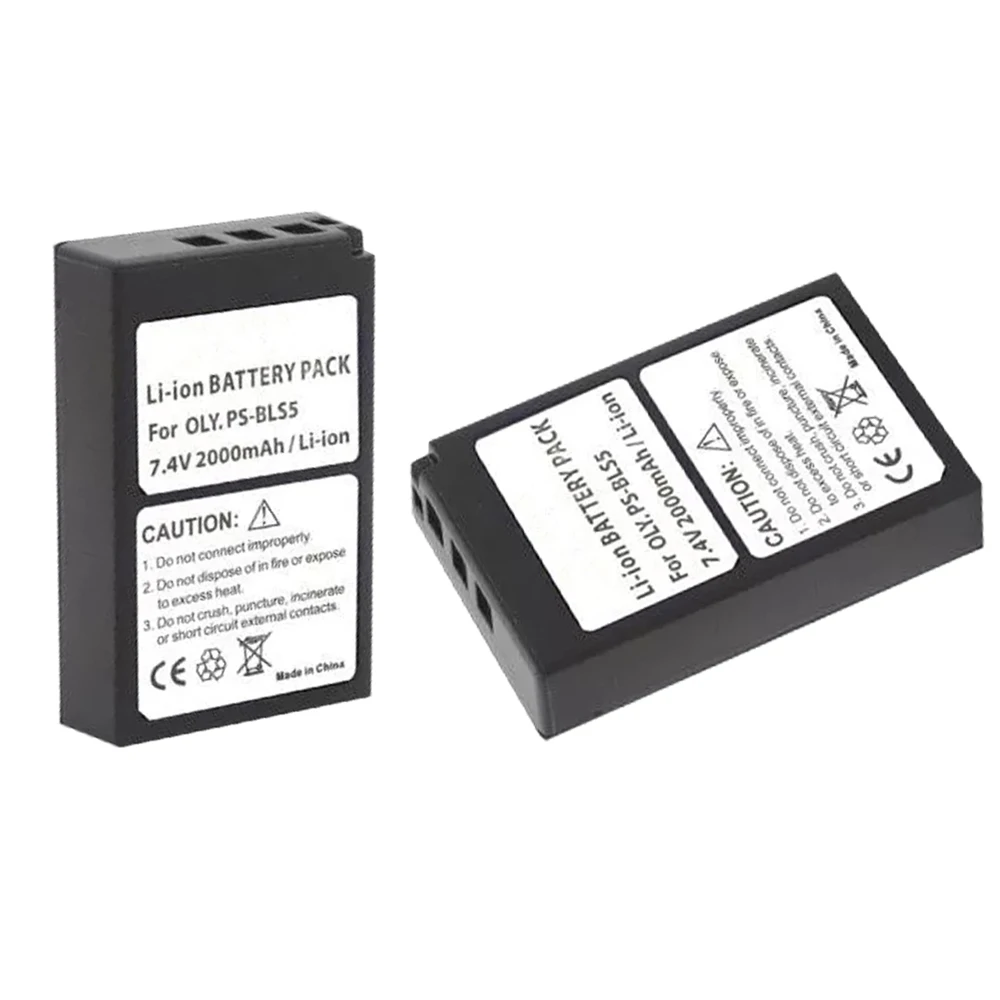 2000Mah BLS-5 BLS5 BLS-50 BLS50 Batterij Voor Olympus Pen E-PL2,E-PL5,E-PL6,E-PL7,E-PM2, OM-D E-M10, E-M10 Ii, Stylus1