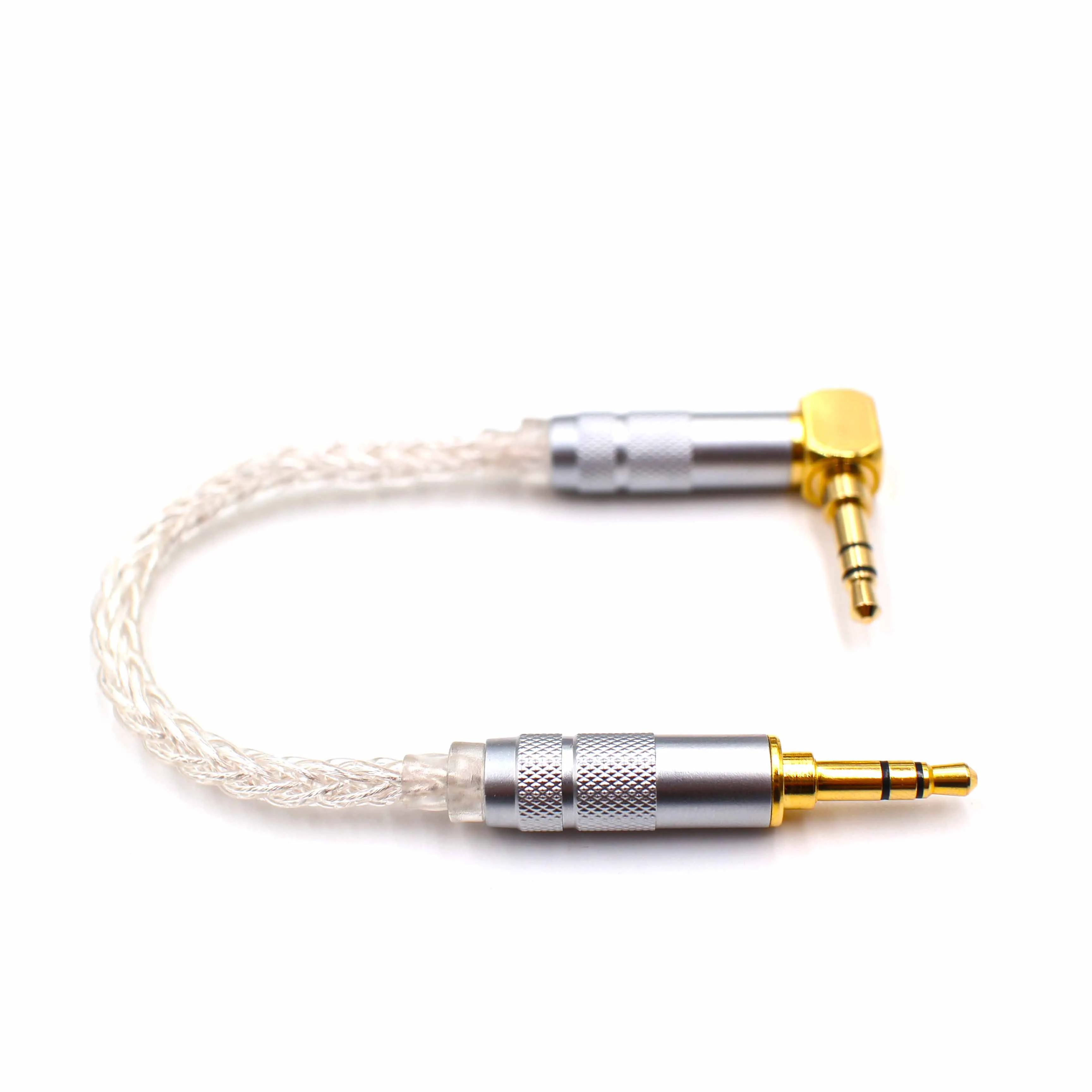 9-core Pure Silver Fever Amp Lashing Wire Vehicle-mounted AUX Cable 3.5 to 3.5 Male to Male Record Line