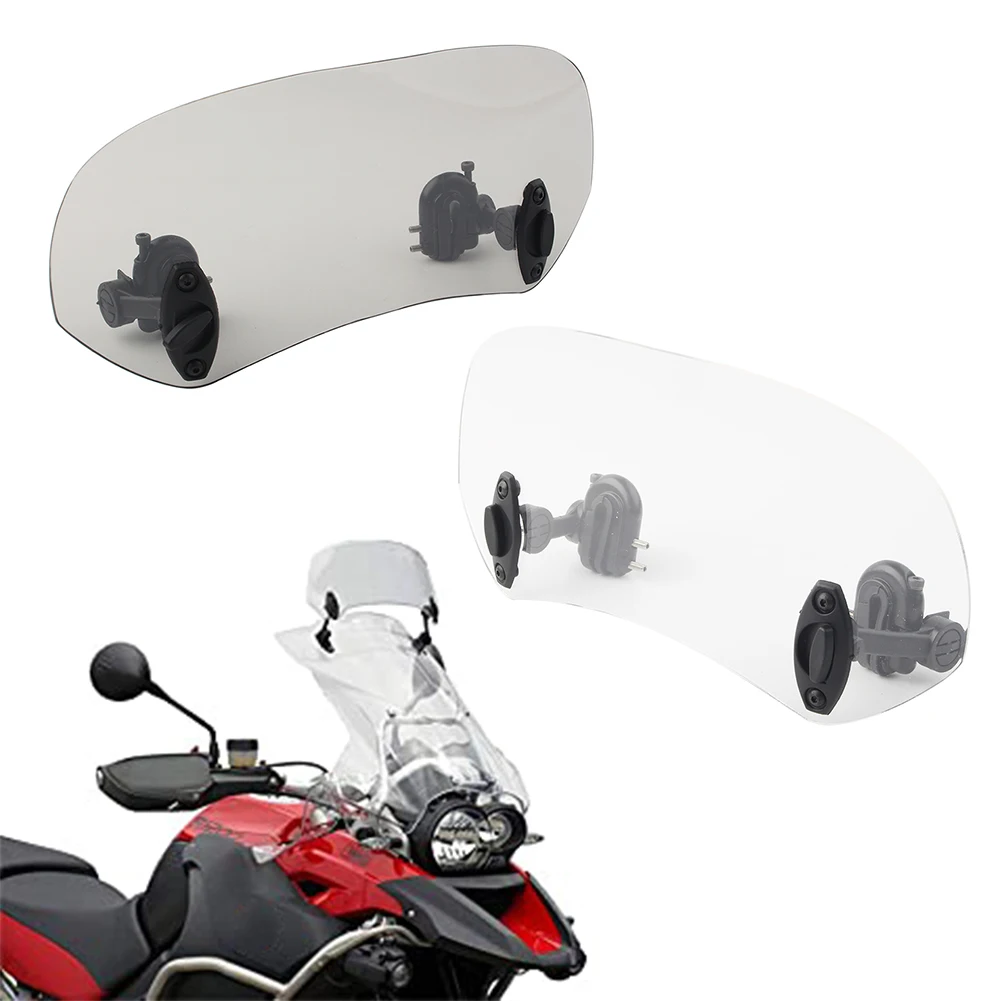 280mm Motorbikes Adjustable Clip-On Windshield Extension Spoiler Windscreen Deflector Universal Motorcycle Accessories