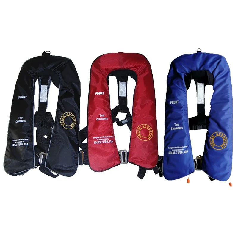 Professional Automatic Inflatable Life Jacket for Adults, Dual airbags Buoyancy Big Aid, Fishing Life Vest, 275N Approved