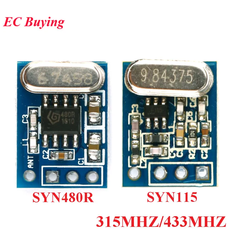 SYN115 SYN480R 315MHZ 433MHZ Wireless Receiver Transmitter Module ASK/OOK 4.897 6.7458 9.84375 13.560 MHz Crystal Oscillator