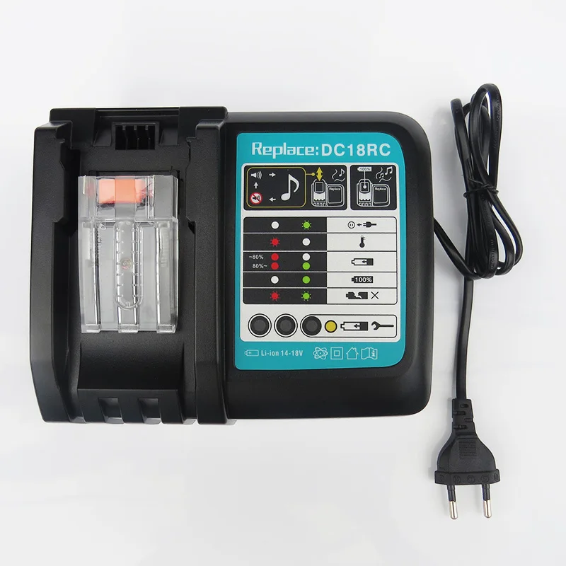 NEW DC18RCT Li-ion Battery Charger 3A Charging Current for Makita 14.4V 18V BL1830 Bl1430 DC18RC DC18RA Power Tool USB dustproof