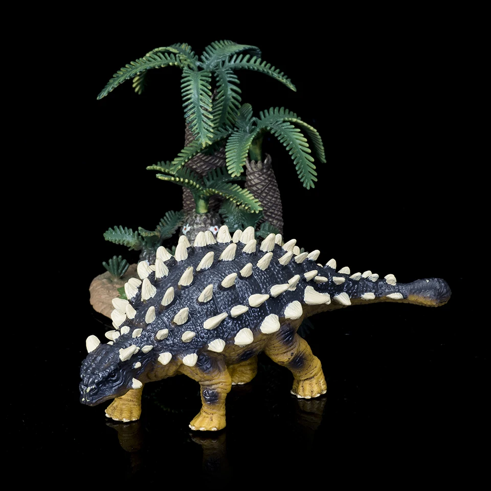 Hitwo statische feste Dinosaurier realistische Figuren lebensechte Ankylo saurus Modell perfekte Dekoration für Party bevorzugung Kinderspiel zeug Geschenk – Detail 6