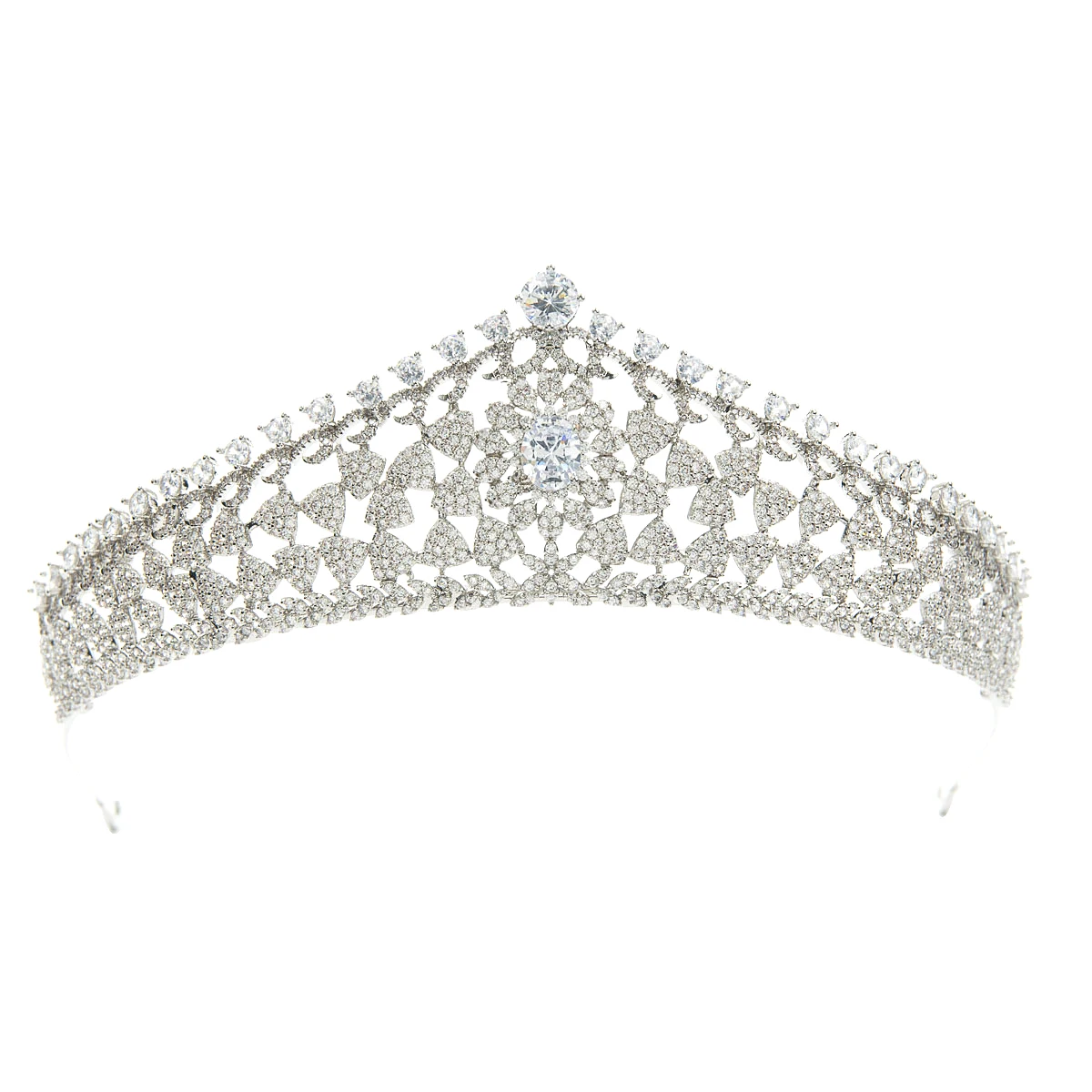 

Full 3A CZ Cubic Zirconia Tiaras Bride Wedding Crown Royal Tiara Diadem Hair Jewelry Accessories CH10051