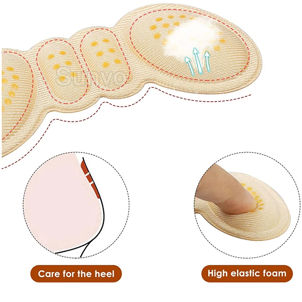 6 Pairs Heel Insoles Pads for Women High Heel Shoes Adhesive Liner Grip Heels Protector Sticker Foot Pain Relief Care Insert Pad