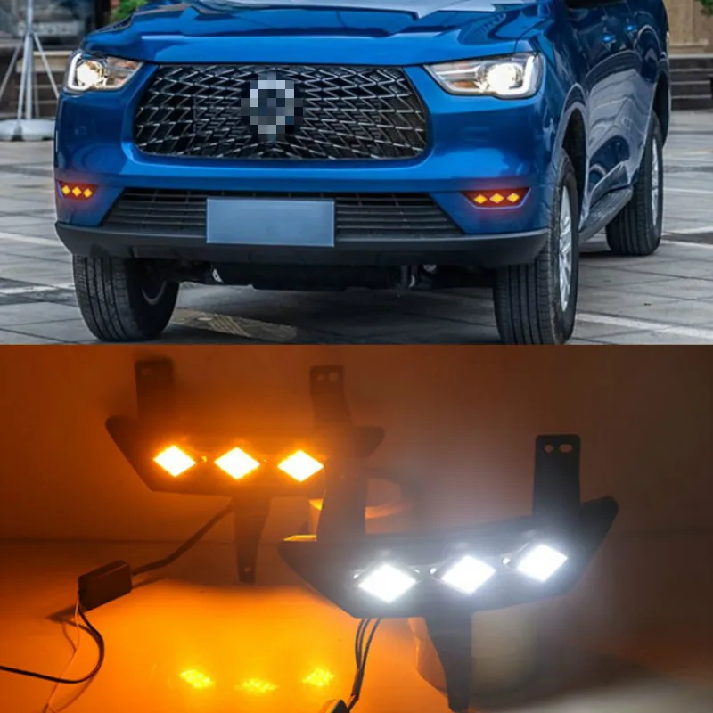 

For Great Pickup Car Accessories Waterproof ABS Day Light 12V DRL Fog Lamp Decoration LED Daytime Running Light