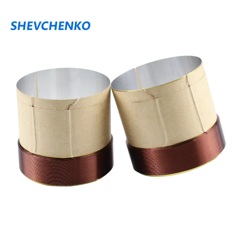 50.5mm 100W Bass Voice Coil Four-layer 8ohm Woofer Coil Pure Copper Wire White Aluminum Speaker Repair Parts 2PCS