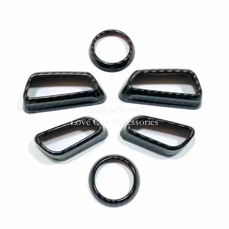 لتويوتا هايلاندر كلوغر 2021-2025 مقعد ضبط زر سويفت غطاء إطاري ألياف الكربون ملصق الزخارف اكسسوارات السيارات الداخلية