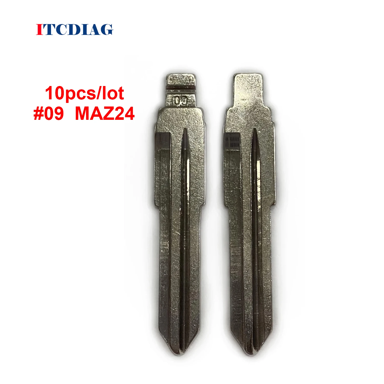 

New Metal Replacement Flip Key #09 KD VVDI Remote Key Blade For Mazda/Toyota YARIS Car Remote Key Blank 10PCS LISHI MAZ24