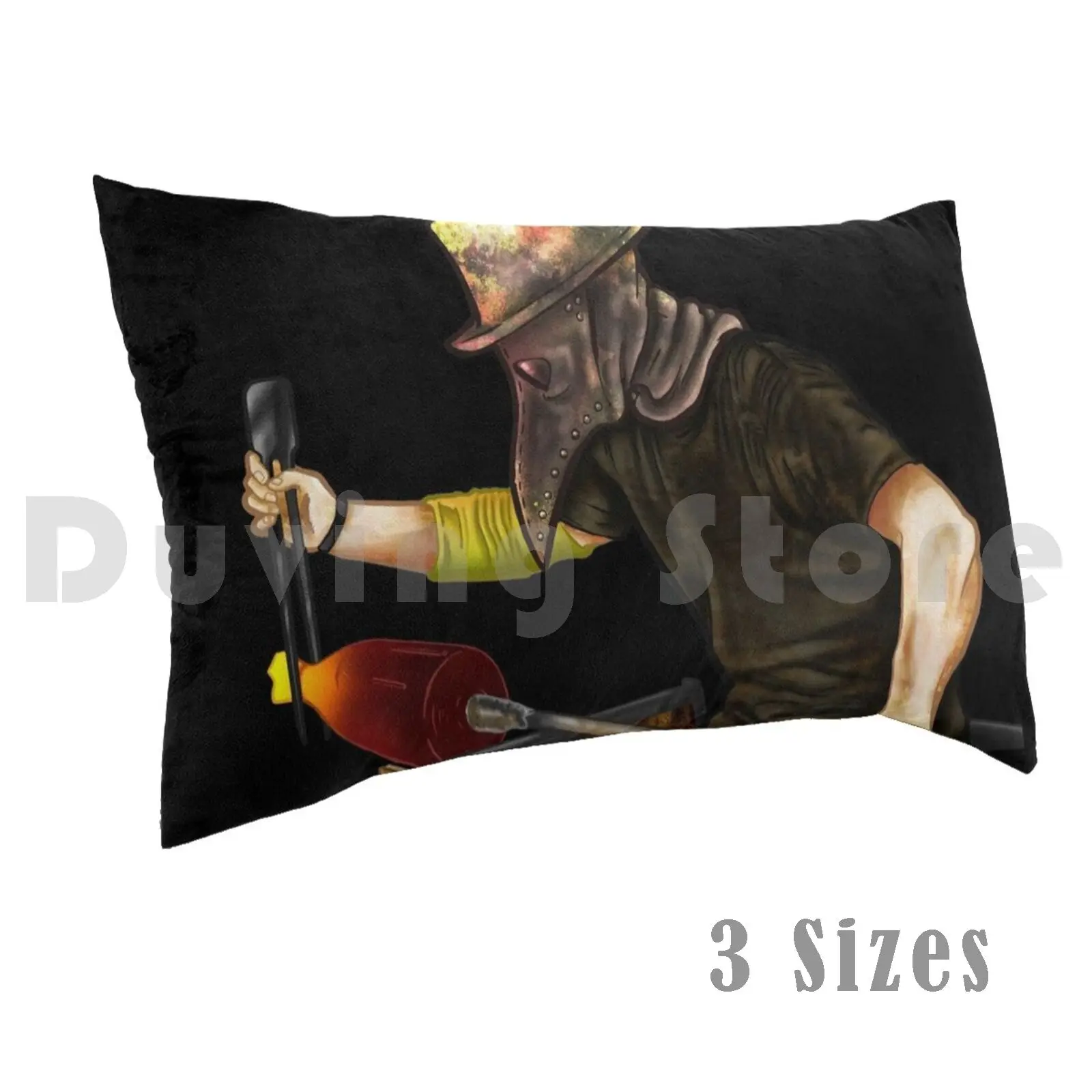 

Plague Gaffer-Freeform Pillow Case Printed 35x50 Plague Glass Glassblowing Artist Mucha Alphonsemucha