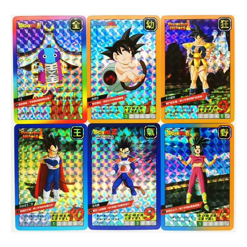 54pcs/set Dragon Ball Z GT Super Saiyan Heroes Battle Card Ultra Instinct Goku Vegeta Game Collection Cards