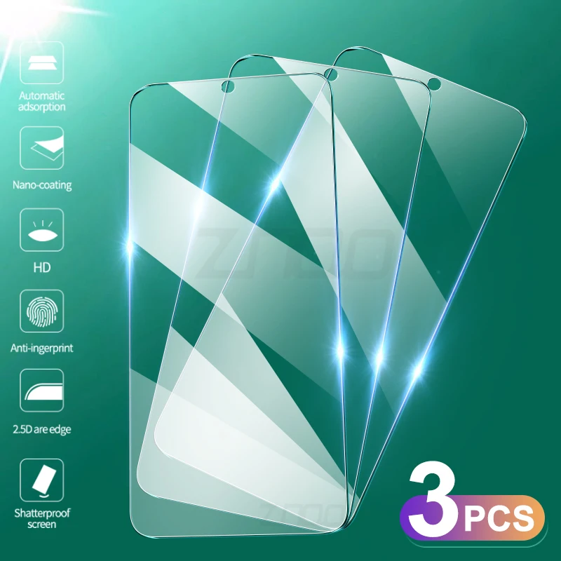 3Pcs Tempered Glass…