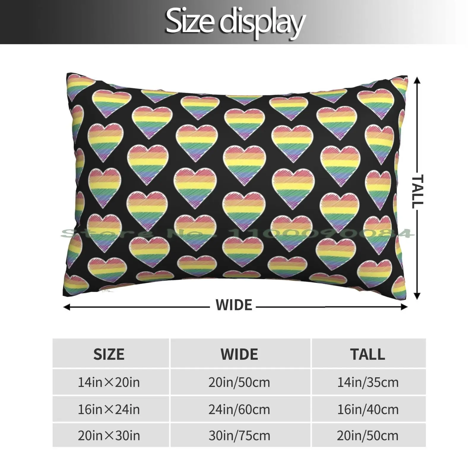 Gay-Lgbt Pride Heart Pillow Case 20x30 50*75 Sofa Bedroom Sound Silent Silence Electric Guitar Sheet Music Clef Musician Song