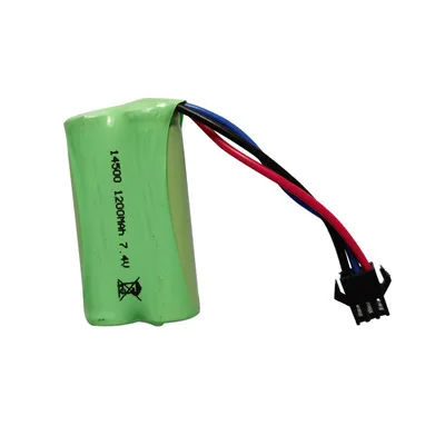 7.4V 600mAh 14500 Li-ion Battery for RC toys Cars Tank Robot Electric water gun 7.4V rechargeable high capacity lithium battery