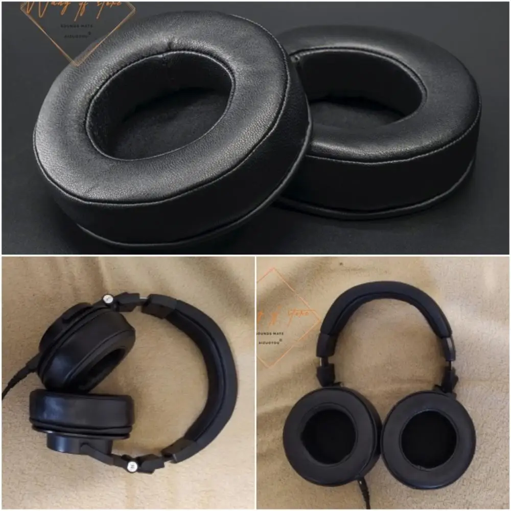 

Sheepskin Leather Memory Foam Ear Pads For Audio-Technica ATH-M50x Headphone Perfect Quality, Not Cheap Version