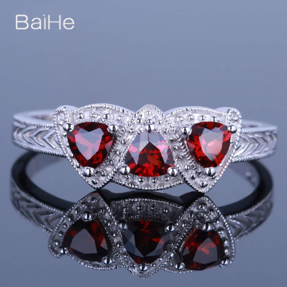 

BAIHE, однотонное, 14K, белое золото, искусственное кольцо, обручальное кольцо, подарок для женщин, модные ювелирные изделия, винтажная искусственная гранитная деталь