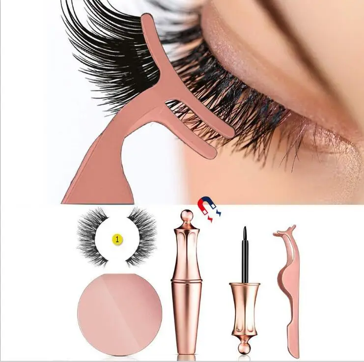 3D rzęsy z norek magnetyczny eyeliner w płynie z zestawem pęset magnetyczne rzęsy sztuczne rzęsy do przedłużania wodoodporne rzęsy z norek Make