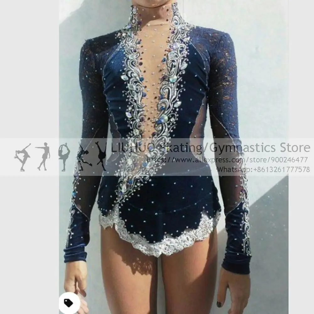 LIUHUO Girls Rhythmic Leotards ballet unitards performance Wear Competition Women figure Skating dress Exotic unitards dancewear