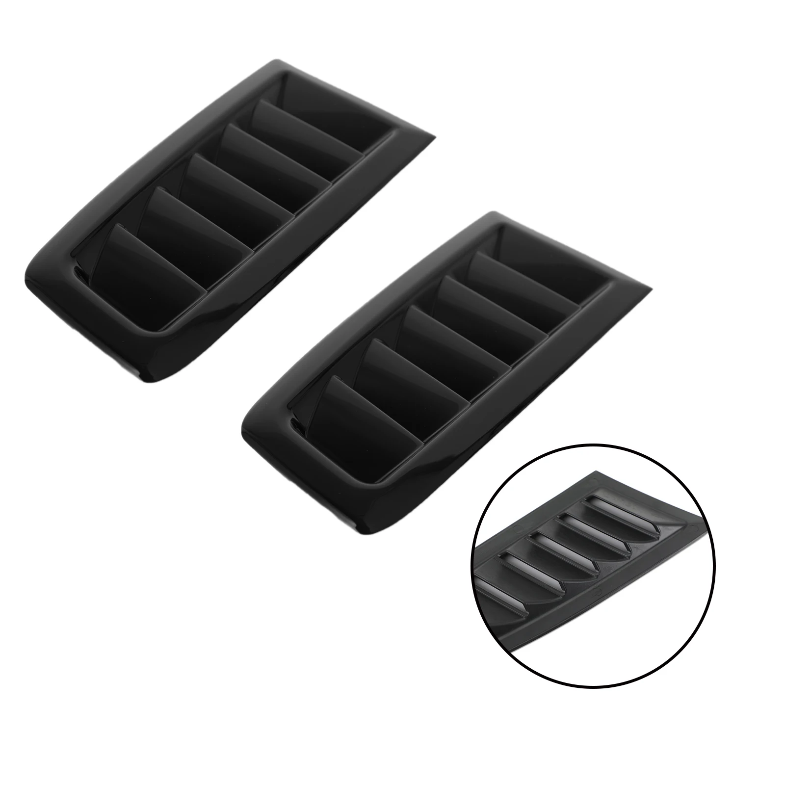 Artudatech Gloss Black Universal Abs Bonnet Vents Hood Trim For Ford Focus Rs St Mk2 Spr Car Accessories