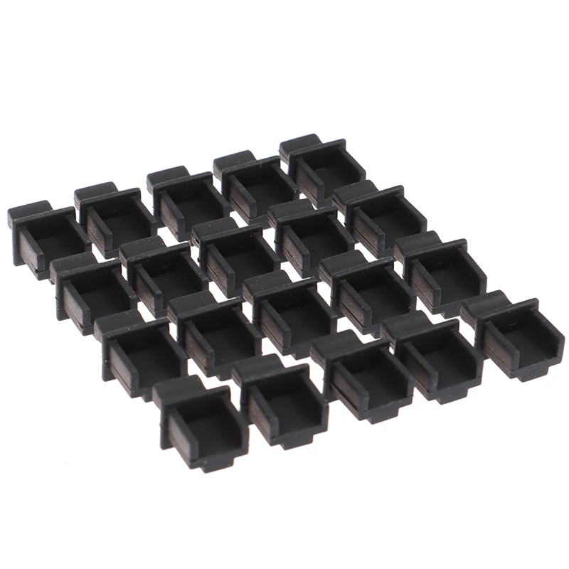 20 ชิ้น RJ45 พอร์ตเครือข่ายป้องกันยางเครือข่าย End CAP ทำความสะอาดปลั๊กป้องกัน