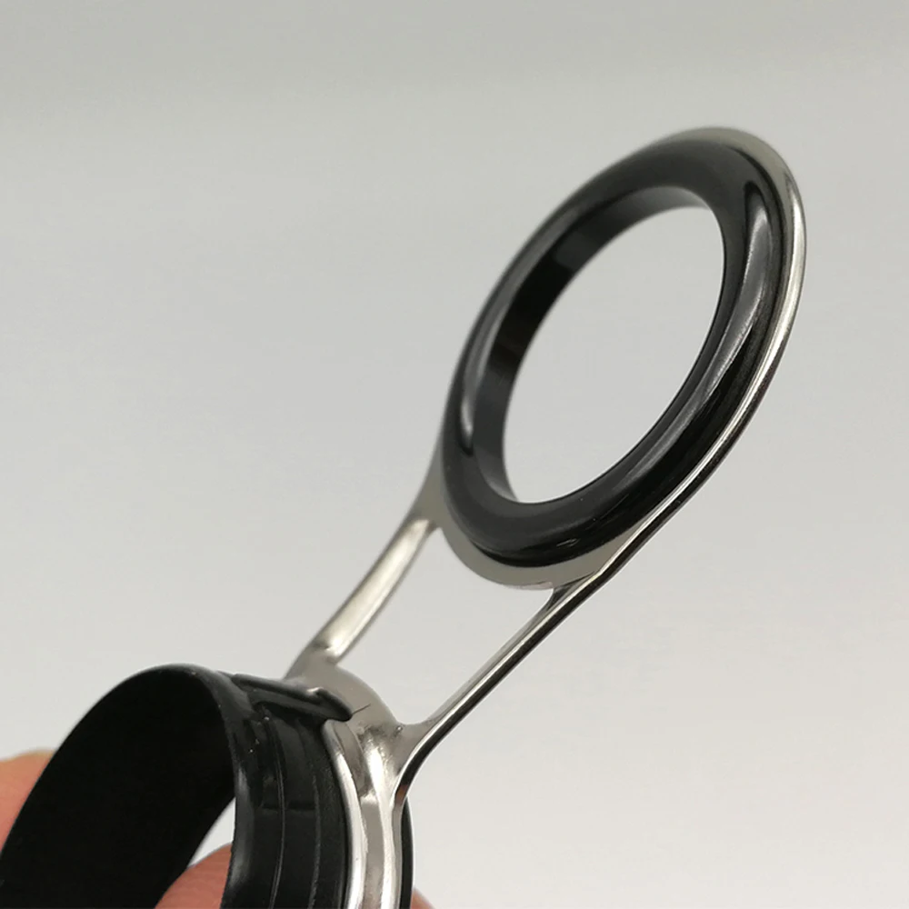 8 Stück 5-10 # Angelruten-Führungsring-Set, universelles Reparatur-DIY-Kit für Meeres- und Felsenangeln, verschiedene Größen, Spitzenring 7-15 mm Durchmesser – Detail 7