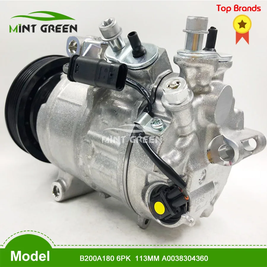 Air Conditioning Compressor For MERCEDES-BENZ B200A180 6PK 113MM A0038304360