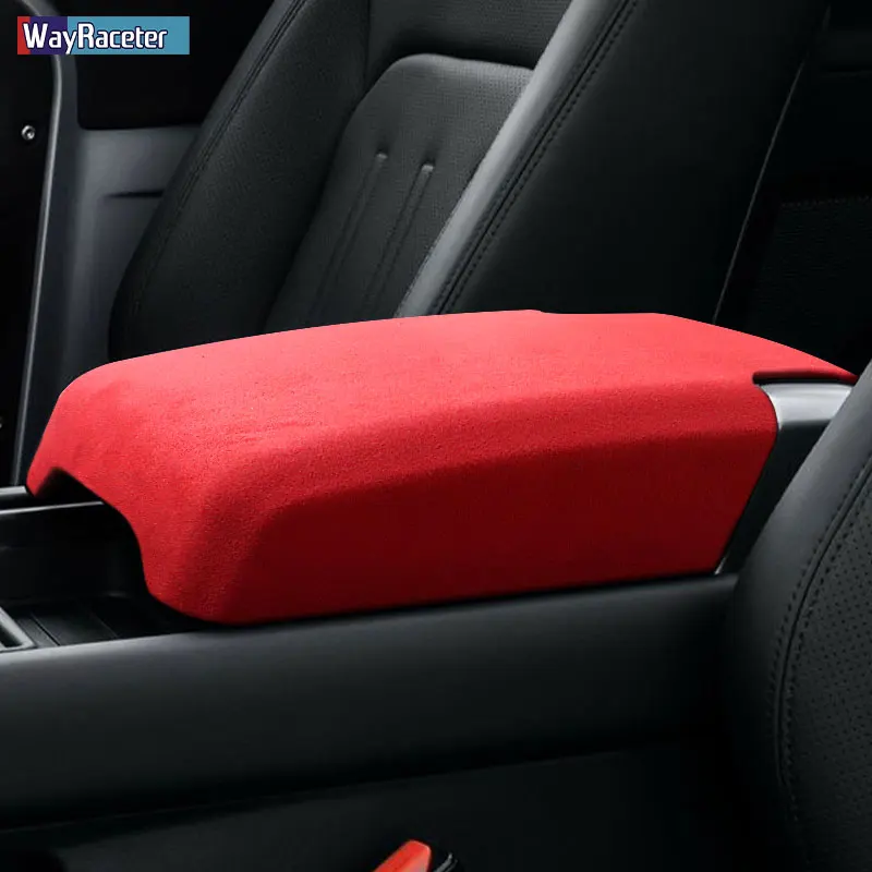 Ultrasuede Top Wrap Car Armrest Box Panel Trim Sticker Cover For Land Rover Defender L663 90 110 2020 2021 2022 Accessories