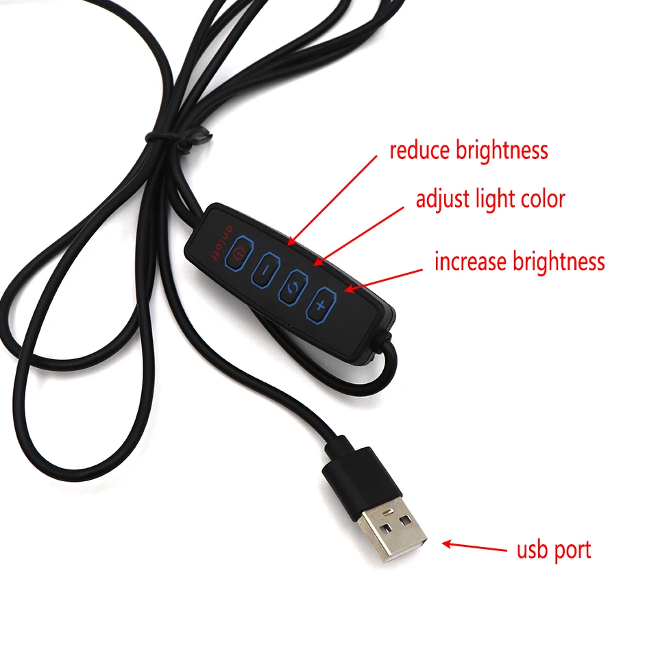 16 سنتيمتر 6 بوصة Selfie سطح المكتب مصباح مصمم على شكل حلقة LED مصباح مع حامل ثلاثي القوائم ل Selfie لايف تيار ماكياج يوتيوب فيديو التصوير استوديو