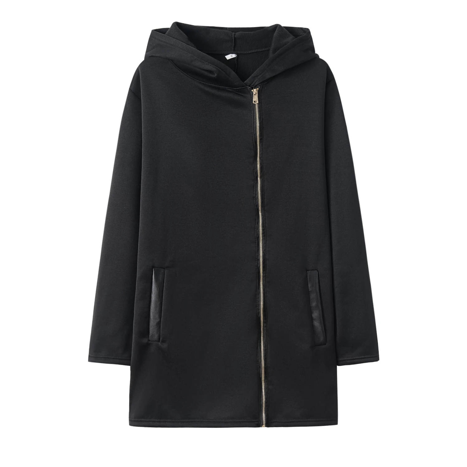 Hot Selling Fashion Side Zipper Plush Jacket Hooded Jacket Hoodie for Women