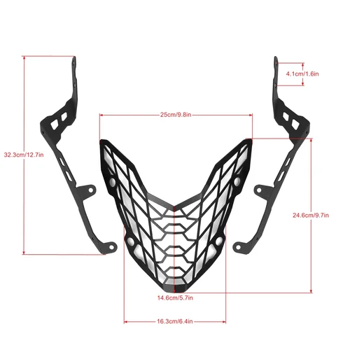 Imagen 2 del producto CB500X Protector de rejilla de faro para HONDA CB 500 X CB500 X 2019-2023 2021 cubierta de luz de cabeza de motocicleta parrilla de protección