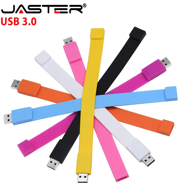 JASTER 3.0 USB 100% real capacity Silicone Bracelet Wrist Band pendrive 16GBUSB  Flash Drive memory Stick U Disk Pendrives