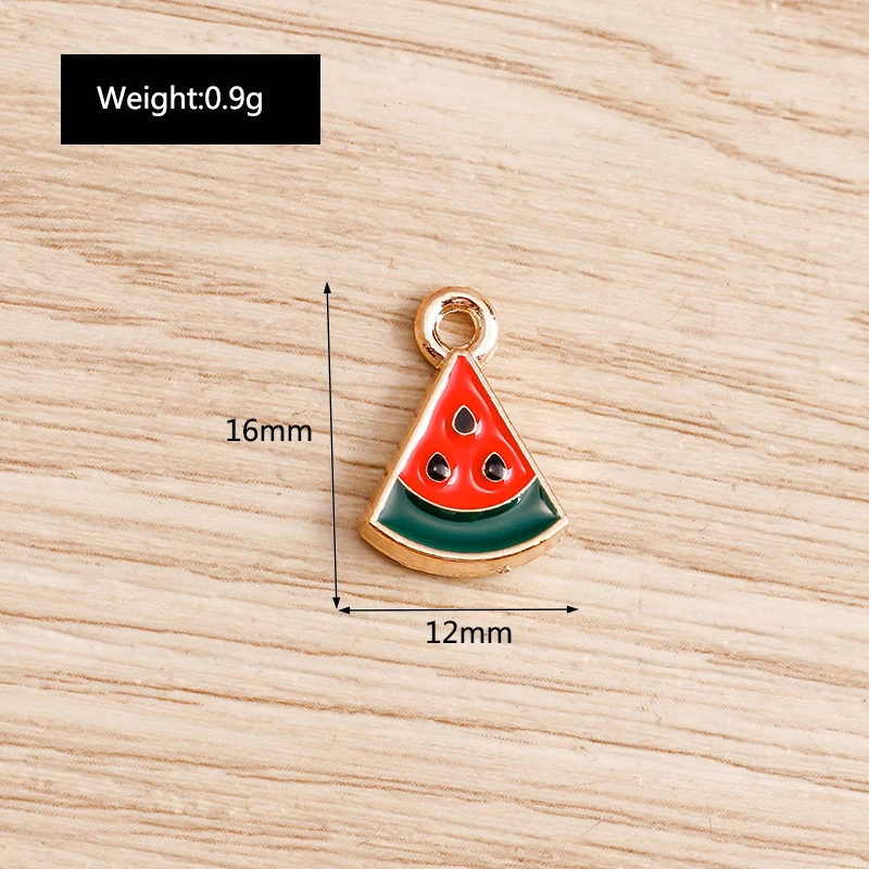 10 teile/los Emaille Charms für Ohrringe Anhänger Halsketten Obst Erdbeere Ananas Banane Orange Charms Handgemachte Schmuck Machen – Detail 25