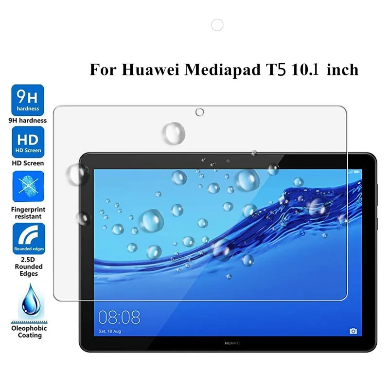 สำหรับ Huawei MediaPad T5 10กระจกนิรภัย AGS2-W09/L09/L03/W19 9H 10.1 ''หน้าจอแท็บเล็ตป้องกันฟิล์มสำหรับ Huawei T5 10