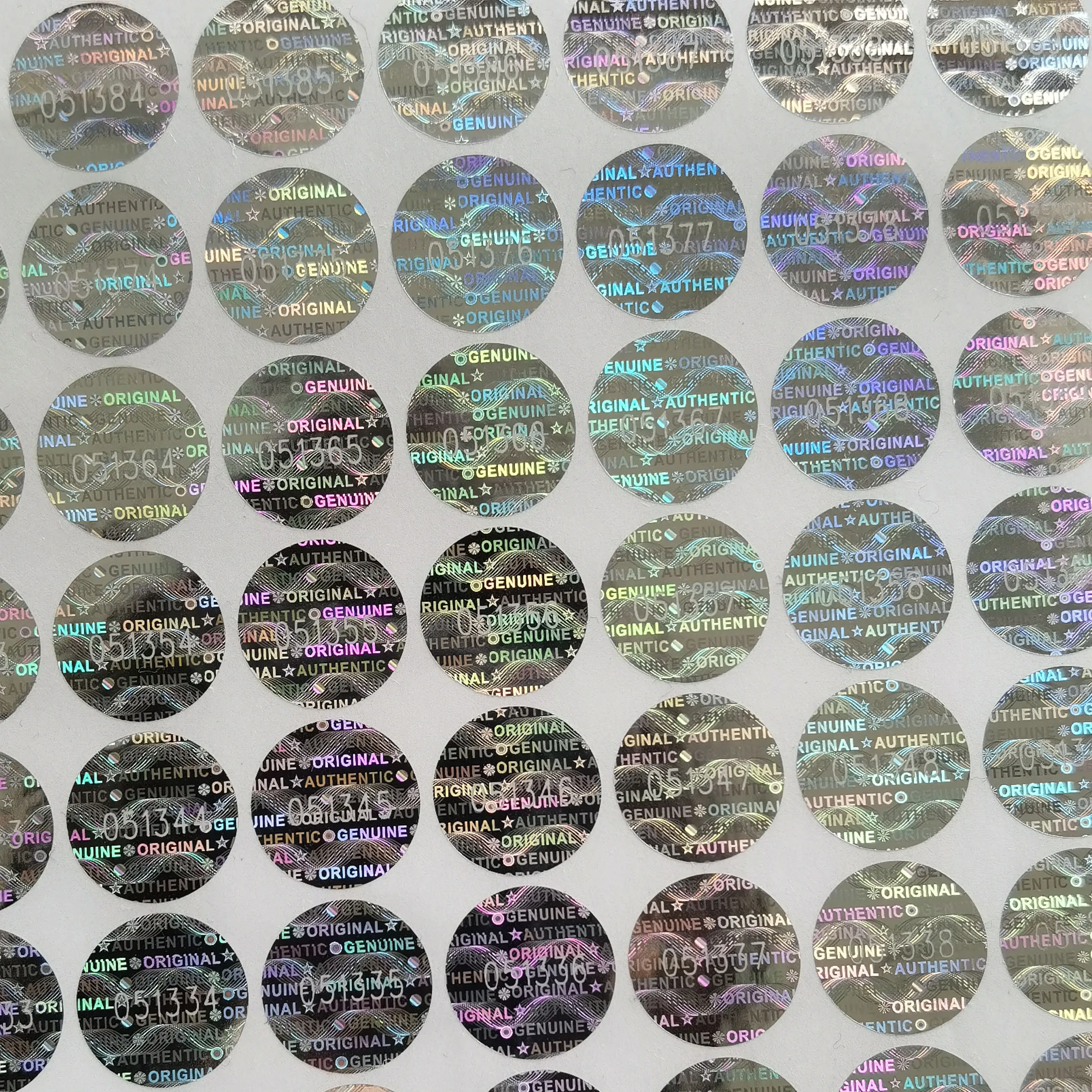 Security Tamper Proof Evident Warranty Void ORIGINAL AUTHENTIC Hologram Labels/Stickers w/ Unique Sequential Serial Numbering